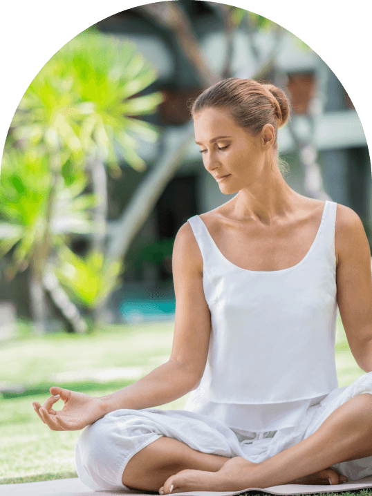 girl meditating